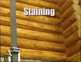  Chagrin Falls, Ohio Log Home Staining